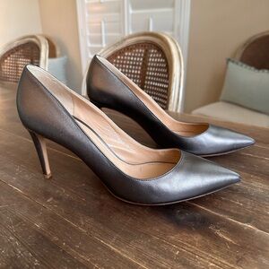 Ralph Lauren Purple Label Gray Pointed-Toe Stiletto Heels